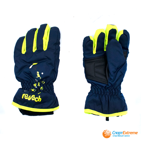 Перчатки горнолыжные REUSCH Kids Dress Blue/Safety Yellow - №1