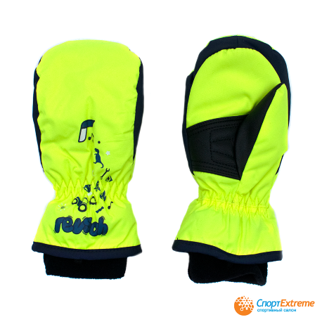  Варежки горнолыжные REUSCH Kids Mitten Safety Yellow/Dress Blue (inch (дюйм):III) - №1